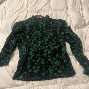 Emerald Green top long sleeve size Large